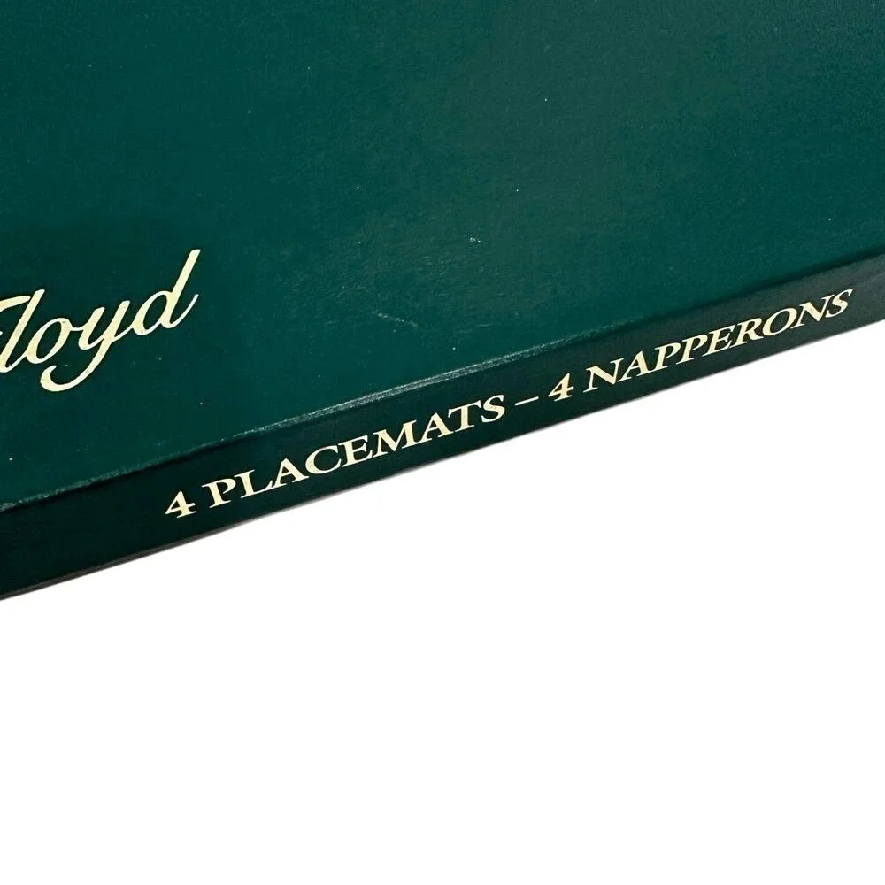 Fitz & Floyd Vintage Hard Placemats Sealed Set of‎ 4 Original Box 15
